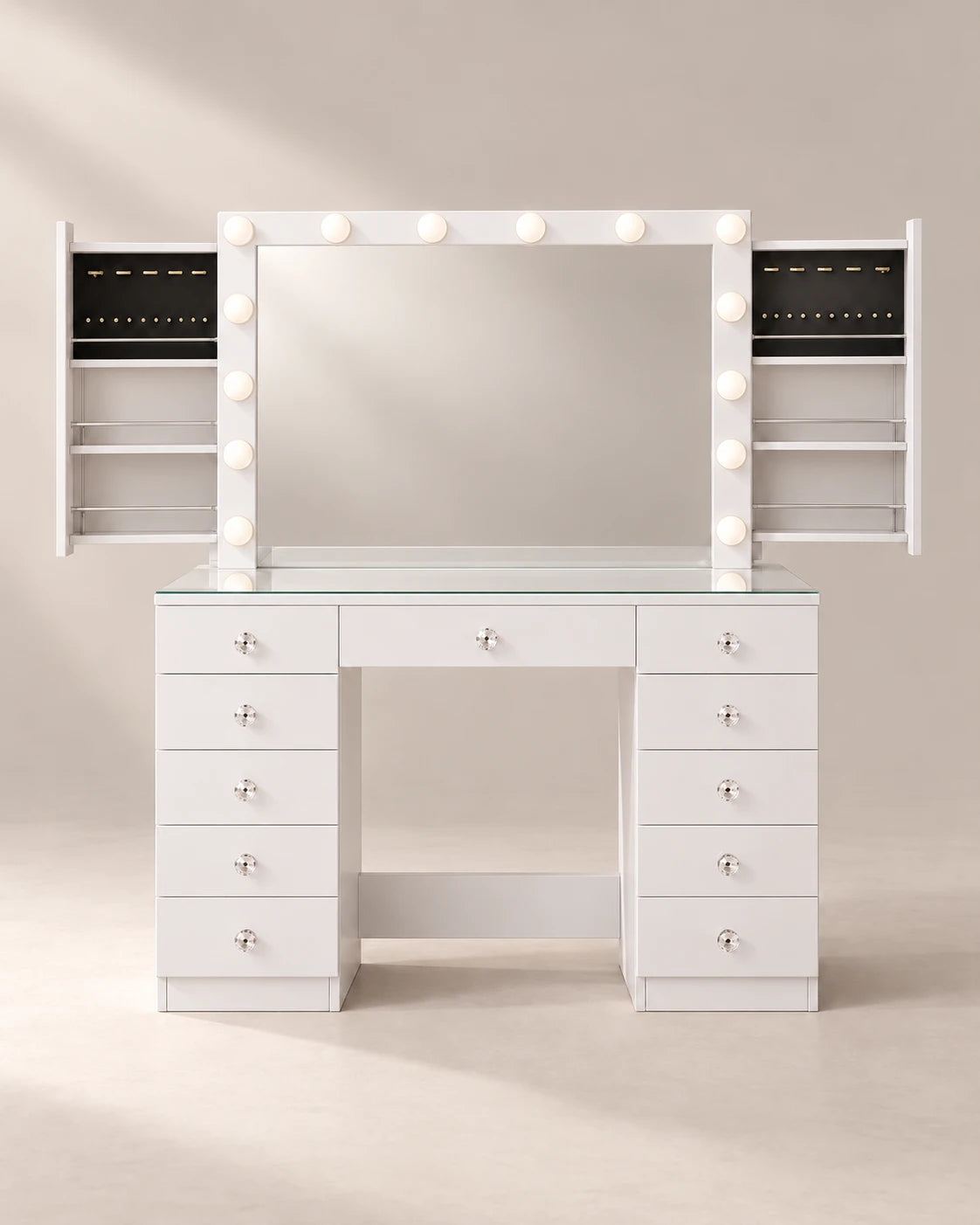 WANAN white lighted vanity